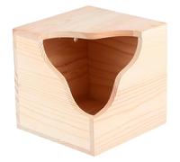 IMIKEYA Wooden Pet Feeding House for Small Pets and Squirrels, Cozy and Comfortable Guinea Pig Cabin with Good Breathable Design, Creative and Fashionable Log Cabin Feeder for Hamster