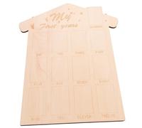 IMIKEYA Wooden Photo Frame Keepsake Picture Frame for Newborn First Year Photo Board for Nursery Decorations and Birthday Celebrations