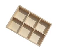 IMIKEYA Wooden Pigment Storage Box Portable Pine Crayon Organizer with Compartments for Art Supplies Office Bedroom Use