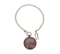 IMIKEYA Wooden Pocket Watch for Men with Chain Retro Style Hanging Watch Portable Time Viewing and Decorative Effect Suitable for Daily Use and Attending a Party