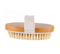 IMIKEYA Wooden PPR Soft Bead Pig Bristle Bath Brush for Shower Exfoliating Massage Scrubber for Sensitive Skin Long Handle Bathing Accessory