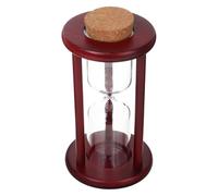 IMIKEYA Wooden Refillable Sand Timer 9.8X17Cm with Cork Stopper, Empty Decorative Hourglass Timer for DIY Projects and Home Office Tabletop Ornament