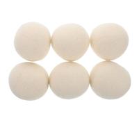 IMIKEYA Wool Dryer Balls Natural Fabric Softener and Static Reducer 6 Pcs Reusable for Laundry White Wool Material to Reduce Drying Suitable for Household Washing Machines and Dryers
