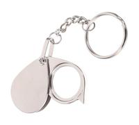 IMIKEYA X Foldable Portable Magnifier Keychain with Built-in Sliding Case and Metal Attachment, Plastic Mini Keyring for Appraising Jewelry and Stamps, Gift to Explore the Tiny World