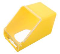 IMIKEYA Yellow Hanging Feeder Large Capacity Plastic Pigeon Cage Box Convenient Single Hole Feeding and Watering Container for Pet Birds Suitable for Individual Households of The