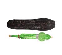 IMIKEYA Yunnan Style Gourd Flute Beginner Wind Instrument Chinese c Key Musical Instrument Faux Jade Mouthpiece Drop Resistant Leather Case Included