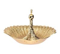 IMIKEYA Zinc Alloy Fruit Tray Golden Metal Snack Plate for Candy and Fruits Serving on Kitchen Or Desktop with Sturdy Storage Tray Design