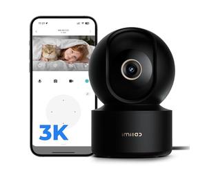 IMILAB C22 3K Security Indoor Camera - 360° View Home Camera with Color Night Vision for Baby/Pet Monitor, Plug-in 2.4Ghz WiFi 6 Inside Cam, 2-Way Audio, AI Detection, Local/Cloud Storage