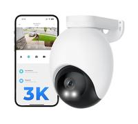 IMILAB EC6 3K Plug-in Security Camera Outdoor: Camera for Home Security w/Spotlight 360° Rotating Surveillance, Auto-Tracking Frontdoor/Backyard Cam, 2.4Ghz WiFi, 24/7 Recording, No Monthly Fee