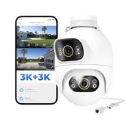 IMILAB EC6 Dual 3K+3K Wired Outdoor Security Camera, 360° Rotation, Motion Detection, Spotlight & Siren, Person Tracking, 24/7 Recording, Color Night Vision, Two-Way Audio