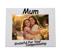 IMIMHOME 5x7 photo frame, white Picture frames, with greeting message, perfect for gift giving and preserving precious moments (Photo Frame Mum)