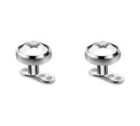 IMINI 2Pcs CZ Crystal Dermal Anchor Tops with Bases, 16G Surgical Stainless Steel Internally Threaded - Microdermal Piercing Studs, Punk Body Jewellery Gift for Women Men (Clear, 6mm)