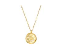 IMINI Compass Coin Pendant Necklace for Women Girls 925 Sterling Silver Star Burst Round Adjustable Chain Choker Necklaces Dainty Navigation Follow Your Dreams Jewelry Gifts (Gold)