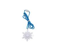 IMINI Cute Christmas Tree LED Lights Pendant Necklace for Women Teen Girls Santa Claus Snowflake Candy Cane Lights Up Glowing in The Dark Fashion Xmas Party Decoration Jewelry Gifts (Snowflake)