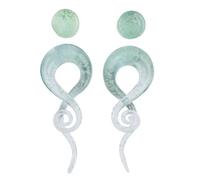 IMINI Glow-in-Dark Glass Spiral Tapers for Body Piercing, Pyrex Hypoallergenic Ear Plugs Tunnels Gauges 5-14mm, Stretching Jewellery Set for Women & Men (1/2"(12mm))