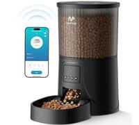 IMIPAW Automatic Cat Feeder, 2.4G WiFi, 4L Food Dispenser for Dogs, Cats with Customized Automatic Feeding Program, App Control, 1-10 Meals a Day