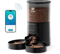 IMIPAW Automatic Cat Feeder - 2 Cats, App Control, 5G WIFI Auto Pet Feeders for Remote Feeding, Programmable 1-10 Meals, 4L Smart Timed Dog Food Dispenser, Fresh Lock Technology, Detachable Clean