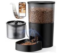 IMIPAW Automatic Cat Feeder with Camera and Water Fountain, 1080P HD Video with Night Vision, 5G WiFi Smart Pet Feeder with App Control, Timed Dry Food Dispenser for Small Cats and Dogs