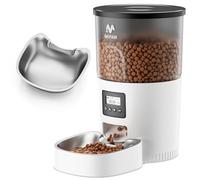 IMIPAW Automatic Cat Feeders, 3L Timed Cat Dry Food Dispenser, Dual Power Supply, Programmable Portion Size, 1-6 Meals Per Day, Auto Pet Feeder for Cats and Small Dogs