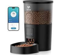 IMIPAW Automatic Cat Food Dispenser, App Controlled, 5G/2.4G WiFi Remote Feeding, 10 Meals a Day, 3L Dry Food Dispenser for Small and Medium Pets