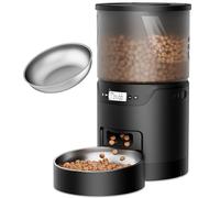 IMIPAW PET Automatic Cat Feeder: 3L Auto Food Dispenser with Timed Feeding| 6 Meal Programmable& 1-20 Portion Precise Control- Easy to Clean for Cat Indoor| Desiccant Keep Food Fresh with Staiess Bowl