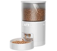 IMIPAW PET Automatic Cat Feeder, 3L Cat Food Dispenser, Programmable Portions, Timed Dry Food Feeding, Easily Removable for Cleaning, with Desiccant Bag, 1-6 Meals Per Day, Dual Power Supply