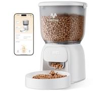 IMIPAW PET Automatic Cat Feeder WiFi: 5G Smart Auto Pet Feeder with App Remote Control- Timed Feeding Cat Food Dispenser with Airtight Lock-Fresh- Easy to Clean& Dual Power Supply 1-10 Meals per Day