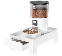 IMIPAW Raised Pet Feeder Stand, Adjustable Height with Drawer to Storage Pet Food, Non-Slip, Suitable for Cat and Puppy Feeders as Well as Water Fountains