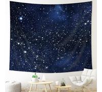 Imirell Kewwe Night Sky Stars Tapestry Wall Hanging Dark Blue Cosmic Starry 78Wx59H Inch Fantasy Galaxy Universe Texture Artwork for Bedroom Living Room Dorm Decor Fabric