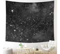 Imirell Night Sky Stars Tapestry 78Wx59H Inches Black Starry Shining Galaxy Universe Space Cosmic Fantasy Texture for Women Men Art Hanging Bedroom Living Room Dorm Wall Blankets Home Decor Fabric