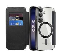 IMIRST Case for Samsung Galaxy S24 with Card Holder, WD Black