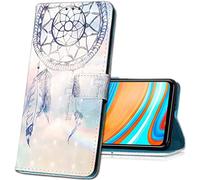 IMIRST Flip Case for Motorola Edge 40 Neo Premium Faux Leather Wallet Case 3D Creative Pattern Design Protective Cover with Card Slot Stand Compatible with Motorola Edge 40 Neo. YB Blue Dreamcatcher
