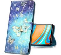 IMIRST Flip Case for Samsung Galaxy A13 4G Faux Leather Wallet Case 3D Pattern Protective Cover with Card Slot Stand Compatible for Samsung Galaxy A13 4G / A13 4G LTE. YB Gold Butterfly