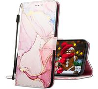IMIRST Samsung Galaxy A52 Phone Cases - Premium Marbling Pattern Leather Phone Case Flip Wallet Protective Case Cover for Samsung Galaxy A52 4G/ A52 5G / A52s 5G (6.5 Inch). YBD Marble Rose Gold