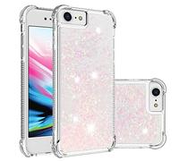IMIRST Silicone Case for iPhone 16e Corner Airbag Fall Protection Bling Glitter Quicksand Liquid Sparkle TPU Phone Cover for Apple iPhone 16e. YBW Star Pink