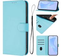 IMIRST Wallet Case for Samsung Galaxy A07, 3 Card Holder Kickstand [Shockproof TPU Interior Case] PU Leather Magnetic Closure Protective Flip Cover Compatible with Galaxy A07, YBCS Sky Blue