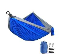 IMISI Hammock Ultra-Light Travel Camping, 450lbs Load Capacity, Breathable, Quick-Drying Portable Parachute Nylon Fabric Hammock Set, Multifunctional Outdoor Indoor Garden Hiking Beach (Blue+Grey)