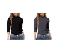 Imitated 1&2PC Woolen Bloom Women's Turtle Neck Jumpers Polo Neck Ladies Jumper High Neck Tops Pullover Sweater Long Sleeves Dolman Loose Knitted Sweaters and Pullovers Jumper Tops for Women