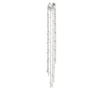 Imitation Bead Drops Ear Cuffs with Long Fringe Designs for Women Stone Drops Ear Clip
