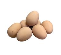 Imitation Chicken Poultry Hen Eggs [3 Pack] - Weighted Rubber Dummy Fake Eggs Helps Encourage laying or prevent eating eggs (3x Eggs)