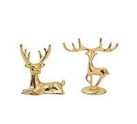 Imitation copper elk metal crafts ornaments Nordic style mini living room and dining room decorations ornaments ring stand jewelry rack
