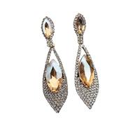 Imitation Diamonds Dangle Earrings For Women Ear Pendants With Rhinestones Teardrop Handmade Cubic Zirconia Earwear Teardrop Crystal Earrings