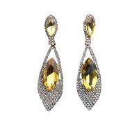 Imitation Diamonds Dangle Earrings For Women Ear Pendants With Rhinestones Teardrop Handmade Cubic Zirconia Earwear Teardrop Crystal Earrings