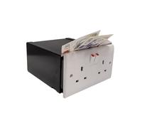 Imitation Double Plug Socket Secret Wall Safe Modern Finish Valuables Cash Jewellery Safe Stash Diversion Security Box