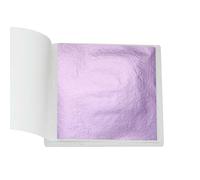 Imitation Gold Foil Sheets， Gold Foil Transfer Sheets 100 pcs Multicolor for Epoxy Resin Jewelry Making DIY Crafts(Light Purple)