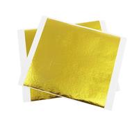 Imitation Gold Foil Sheets， Gold Foil Transfer Sheets Pack of 100 13x13.5cm Multicolor(Color 17)