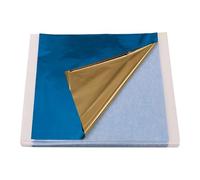 Imitation Gold Foil Sheets， Gold Foil Transfer Sheets Pack of 100 13x13.5cm Multicolor(Color 19)