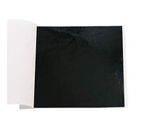 Imitation Gold Leaf Sheets - KINNO Black Foil Multipurpose for Home, Wall, Frame, Ceiling, Furniture Decoration, 100 Sheets 3.15 by 3.35 Inches