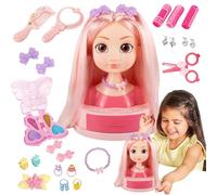 Imitation Hairdressing Set For Dolls,Doll Hairstyles Kit With Makeup Accessories - Hairdressing and Costumes Set Kit with Earrings, Tweezers and Hairpins for Home, Travel