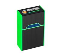 Imitation Leather Cigarette Case with USB Tungsten Electronic Lighter Cigarette Case Men's Cigarette Tool,A